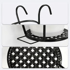 Balkon-Topfhalter mit Haken – 3er-Set, Schwarz, ohne Bohren, wetterfest -    Zorenza