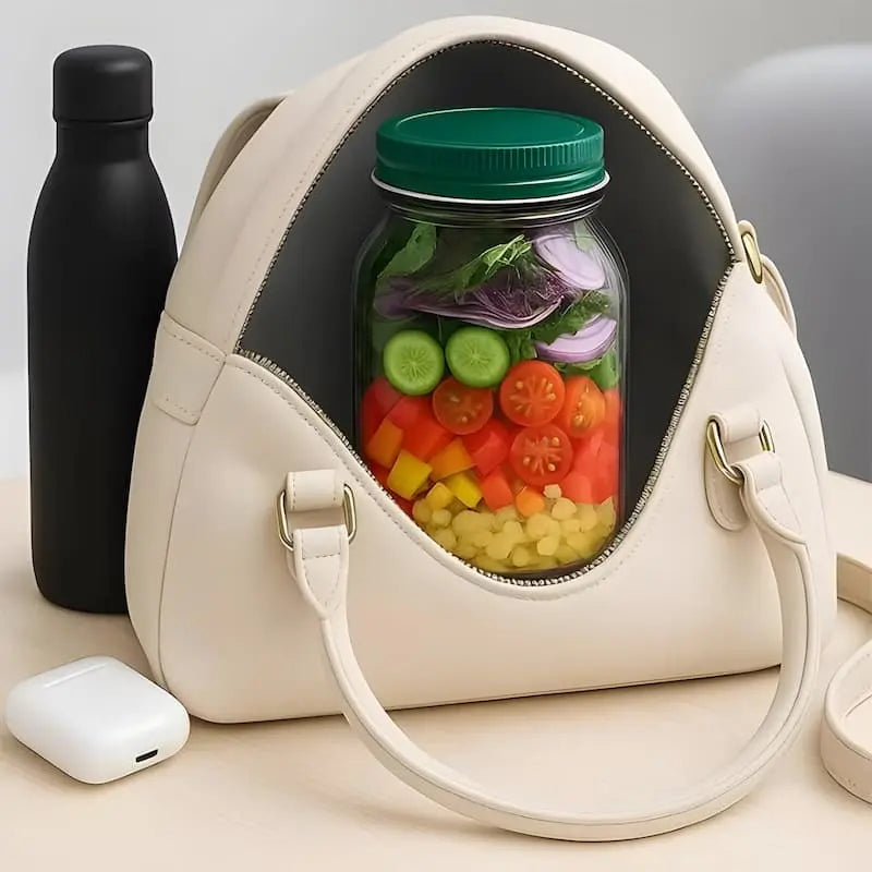 Glas-Salatbehälter mit Deckel – Frische Zutaten, kein matschiger Salat Zorenza