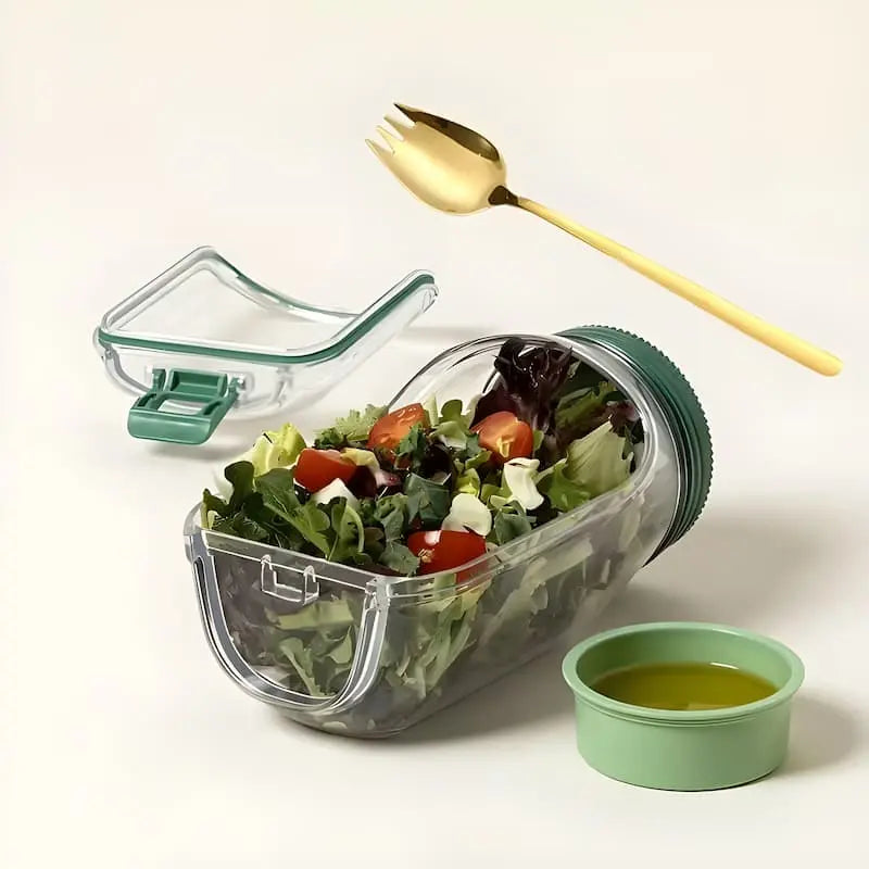 Glas-Salatbehälter mit Deckel – Frische Zutaten, kein matschiger Salat Zorenza
