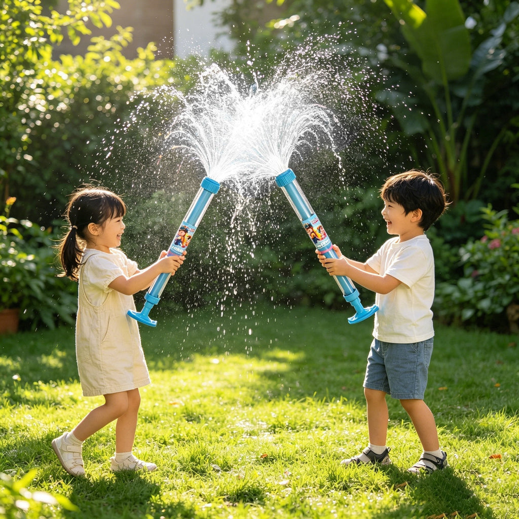 Wasserpistole mit Regenbogen-Strahl und LED-Beleuchtung 42 cm -    Zorenza