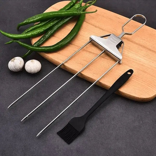 Grillspieß-Set mit Abstreifer (3er-Set) Zorenza