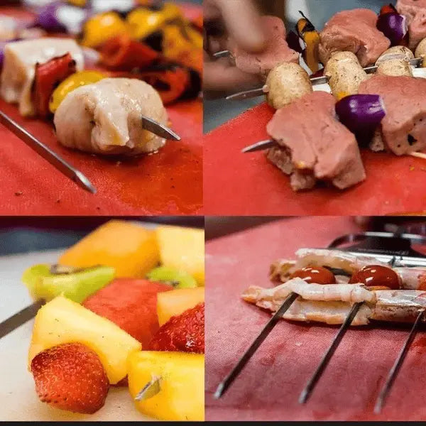 Grillspieß-Set mit Abstreifer (3er-Set) Zorenza