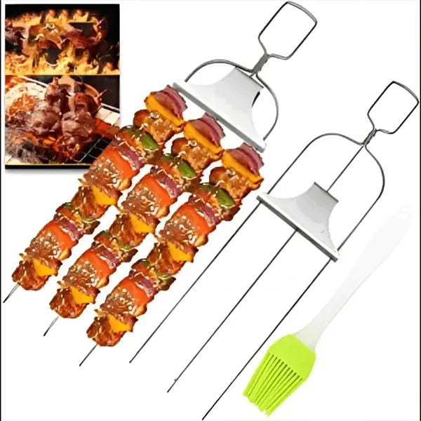 Grillspieß-Set mit Abstreifer (3er-Set) Zorenza