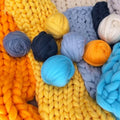 Grob gestrickte Wohndecke extra groß Zorenza