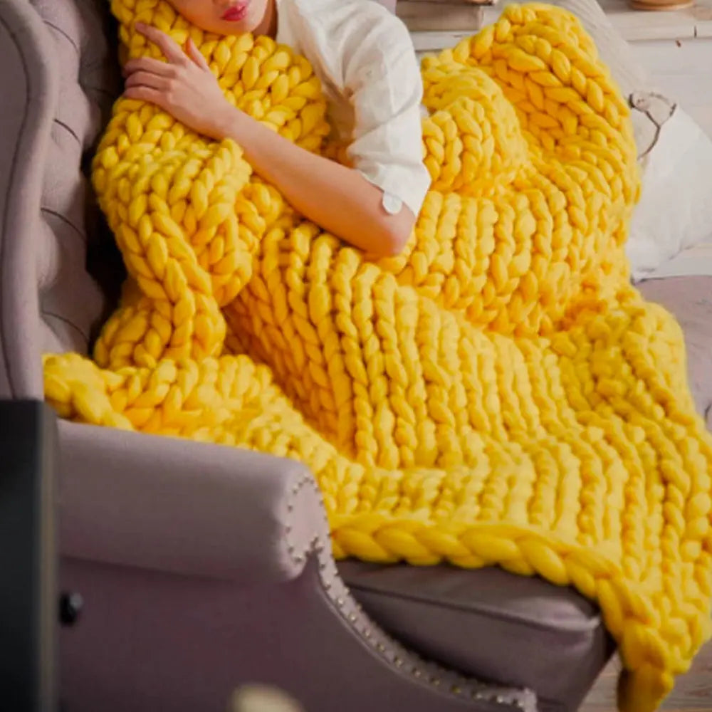 Grob gestrickte Wohndecke extra groß Zorenza