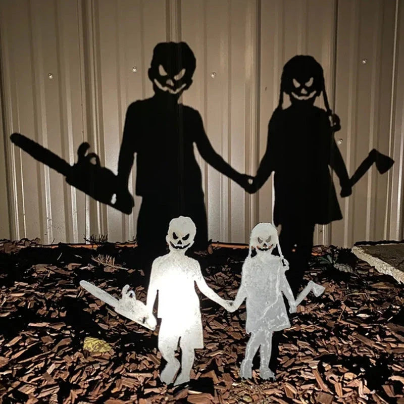 Halloween Gartenstecker Metall – Schattenfigur lebensgroß -    Zorenza