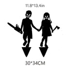 Halloween Gartenstecker Metall – Schattenfigur lebensgroß -    Zorenza