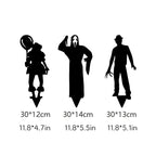 Halloween Gartenstecker Metall – Schattenfigur lebensgroß -    Zorenza