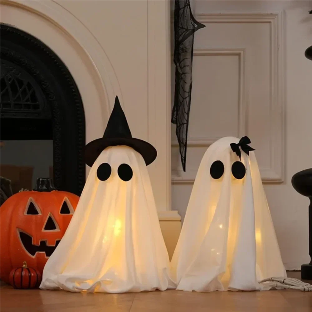 Geisterfiguren LED WeißBeleuchtete Halloween-Deko für Innenbereich -    Zorenza