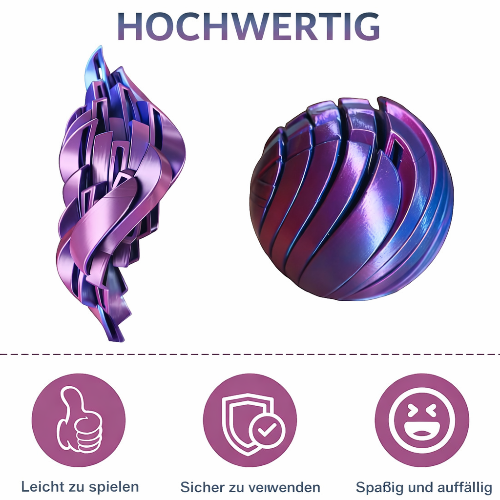 Anti-Stress-Ball mit spiraliger Struktur -    Zorenza