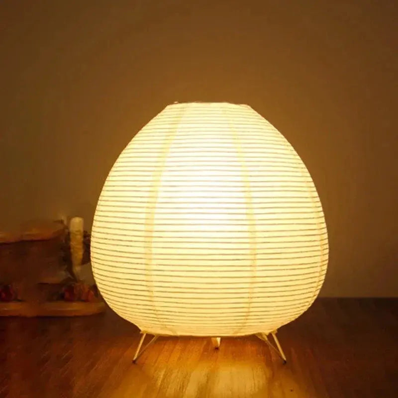Japanische LED-Tischlampe aus Reispapier Zorenza