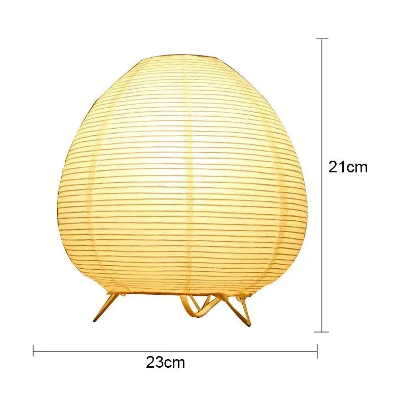 Japanische LED-Tischlampe aus Reispapier Zorenza