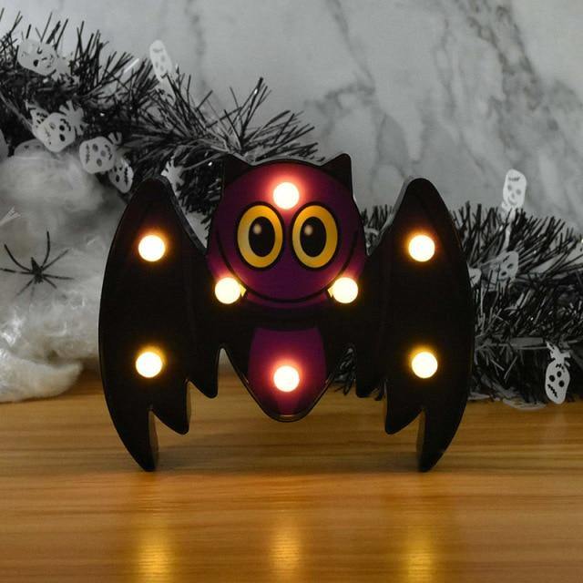 LED Nachtlicht Halloween-Motiv – Batteriebetrieben und wandmontierbar -    Zorenza