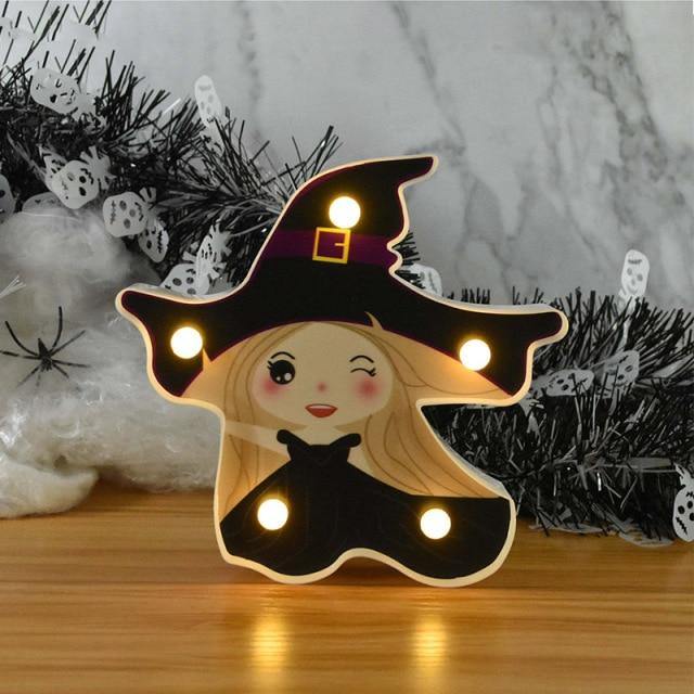 LED Nachtlicht Halloween-Motiv – Batteriebetrieben und wandmontierbar -    Zorenza