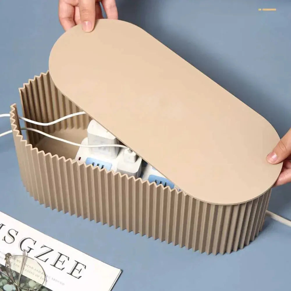 Kabelbox mit Deckel – Keine Sichtbaren Kabel oder Steckdosenleisten Mehr Zorenza