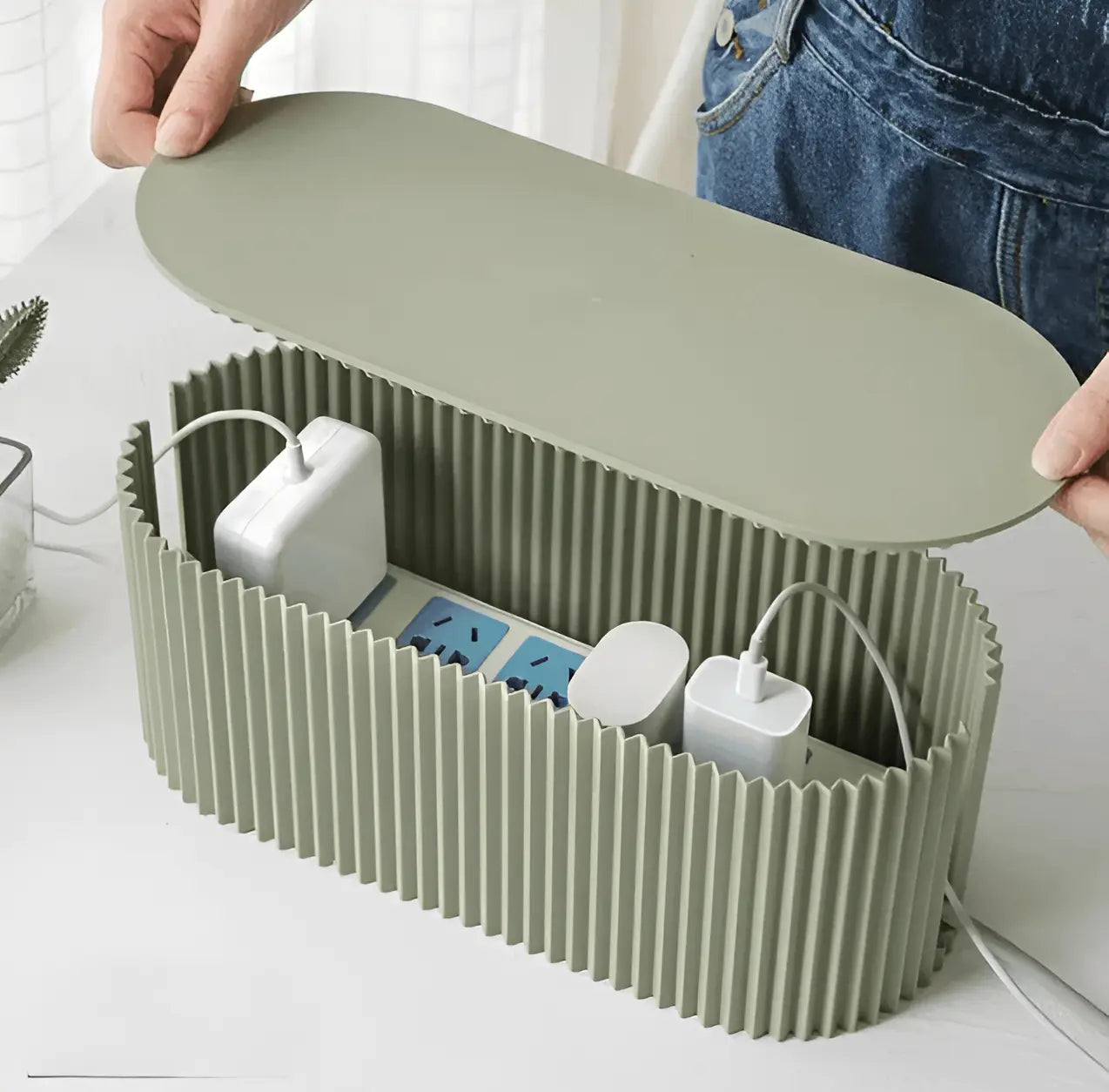 Kabelbox mit Deckel – Ordentliche Ladestation für Zuhause Zorenza