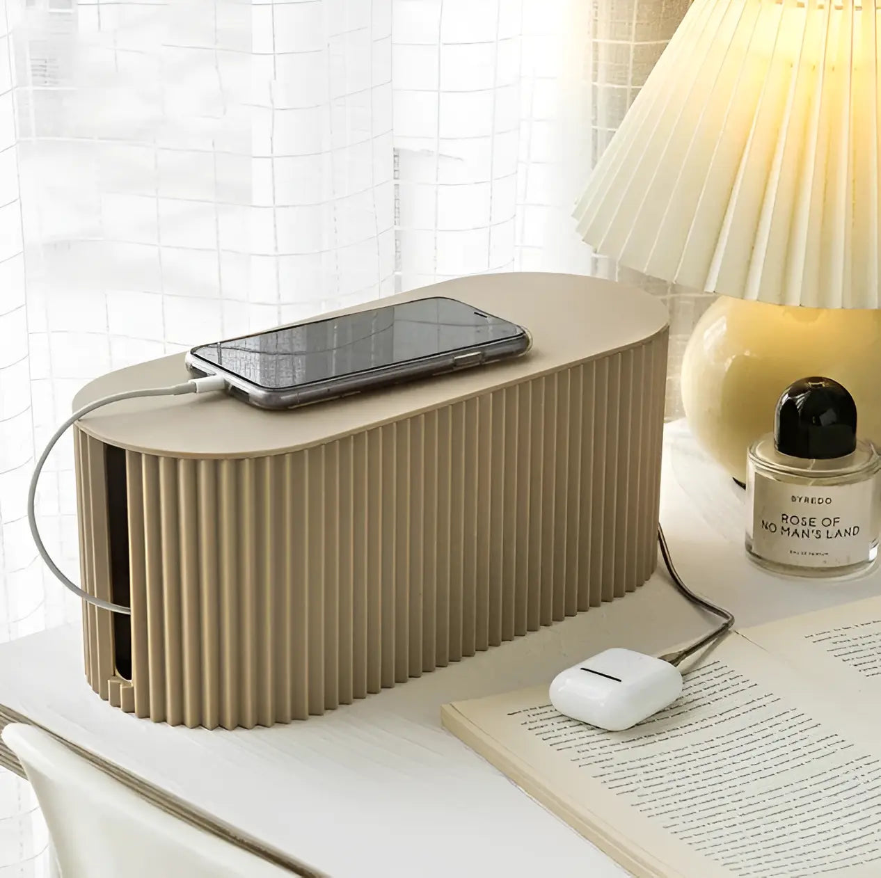 Kabelbox mit Deckel – Ordentliche Ladestation für Zuhause Zorenza