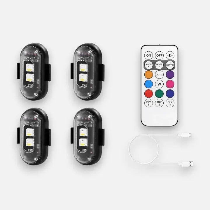 Kabellose LED-Akzentlichter (4-er Set) Zorenza