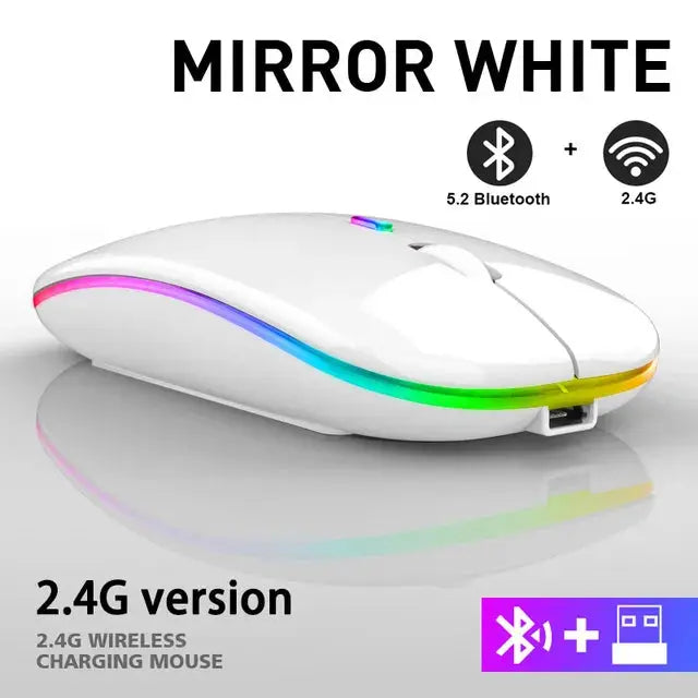 Kabellose Maus mit RGB-LED-Beleuchtung – ohne Batterien Zorenza