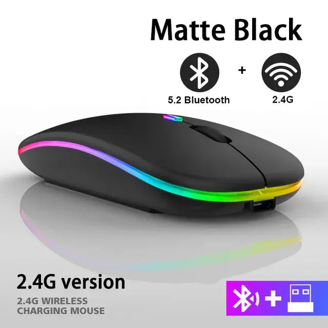 Kabellose Maus mit RGB-LED-Beleuchtung – ohne Batterien Zorenza
