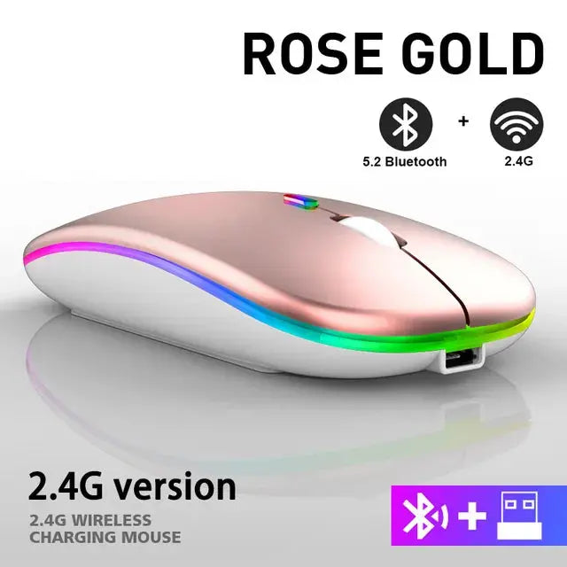 Kabellose Maus mit RGB-LED-Beleuchtung – ohne Batterien Zorenza