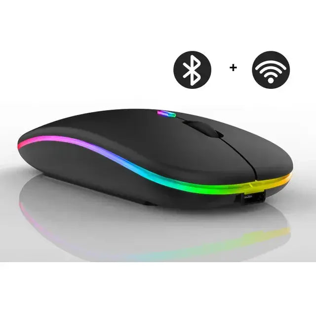 Kabellose Maus mit RGB-LED-Beleuchtung – ohne Batterien Zorenza