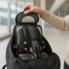 Faltbarer Kinder-Reisesitz mit Fünfpunktgurt – Kompakt -    Zorenza