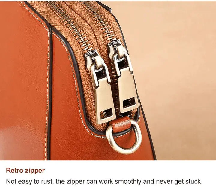 Kleine Crossbody-Tasche in Lederoptik mit mehreren Fächern – Verstellbarer Riemen Zorenza