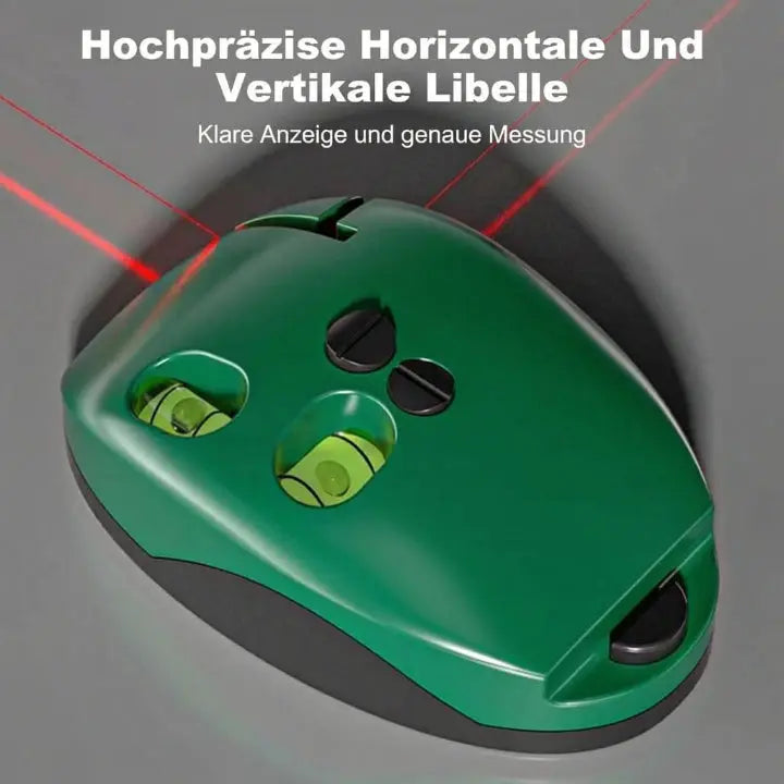 Kompakte Laserwasserwaage mit Libellen und Magnet Zorenza
