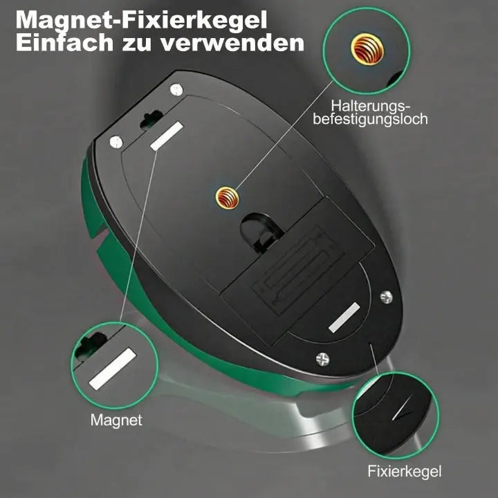 Kompakte Laserwasserwaage mit Libellen und Magnet Zorenza