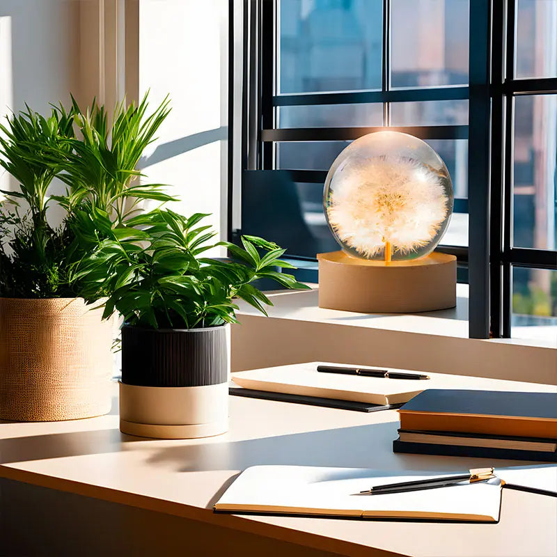 Kristallkugel-Lampe mit 3D-Blütenmotiv Zorenza
