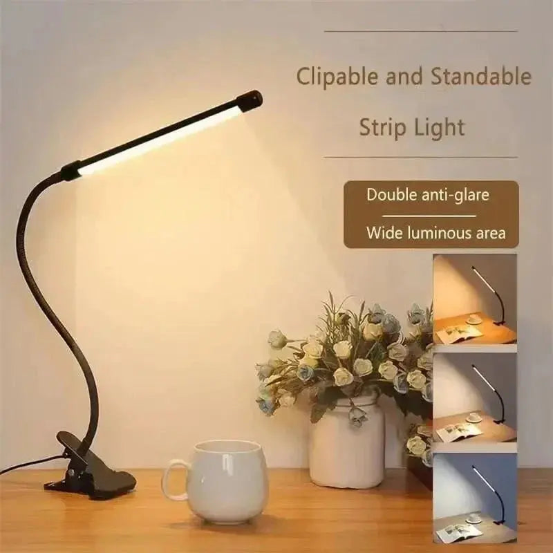 LED-Klemmleuchte mit Schwanenhals und Dimmfunktion Zorenza