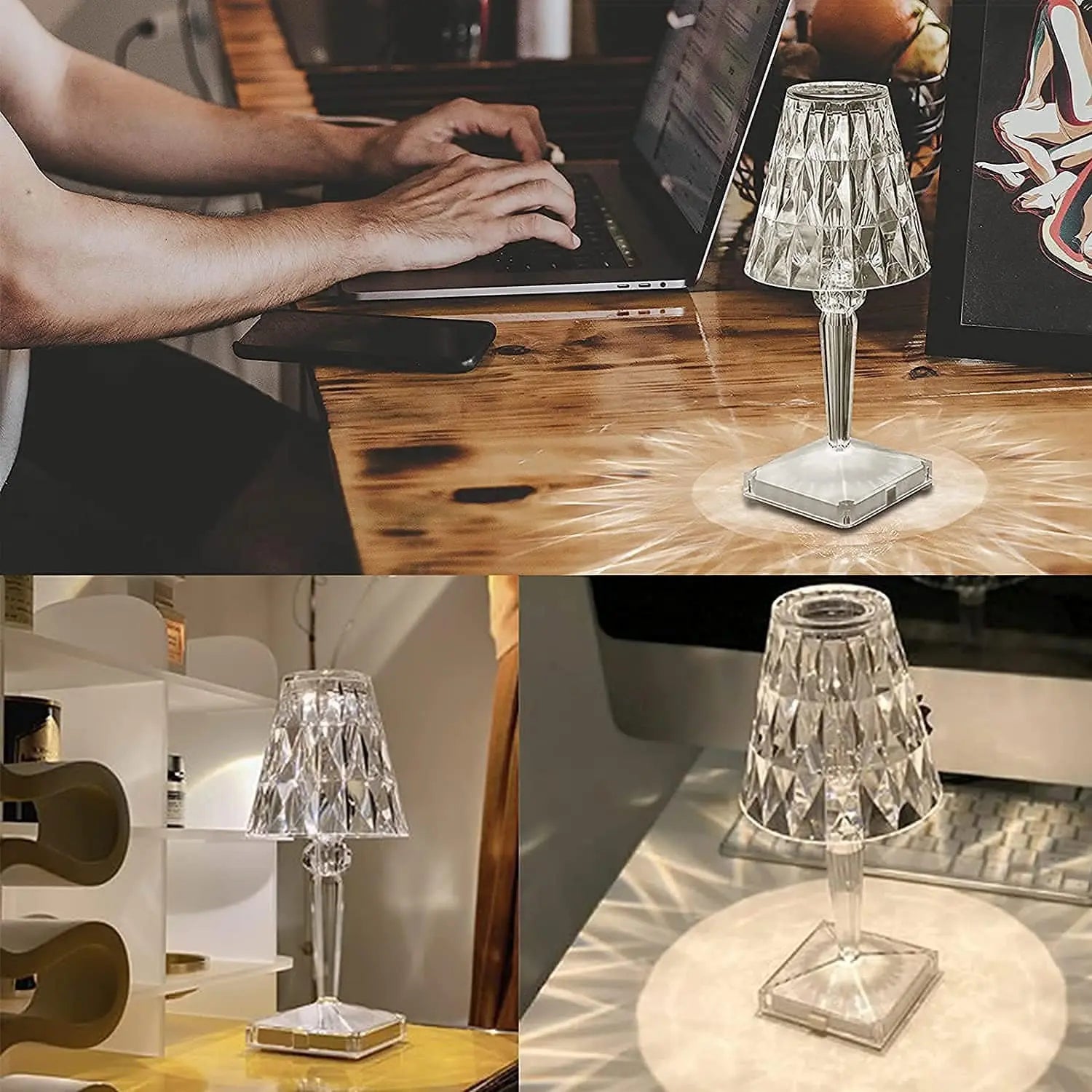 LED Kristall Tischlampe, kabellos Zorenza