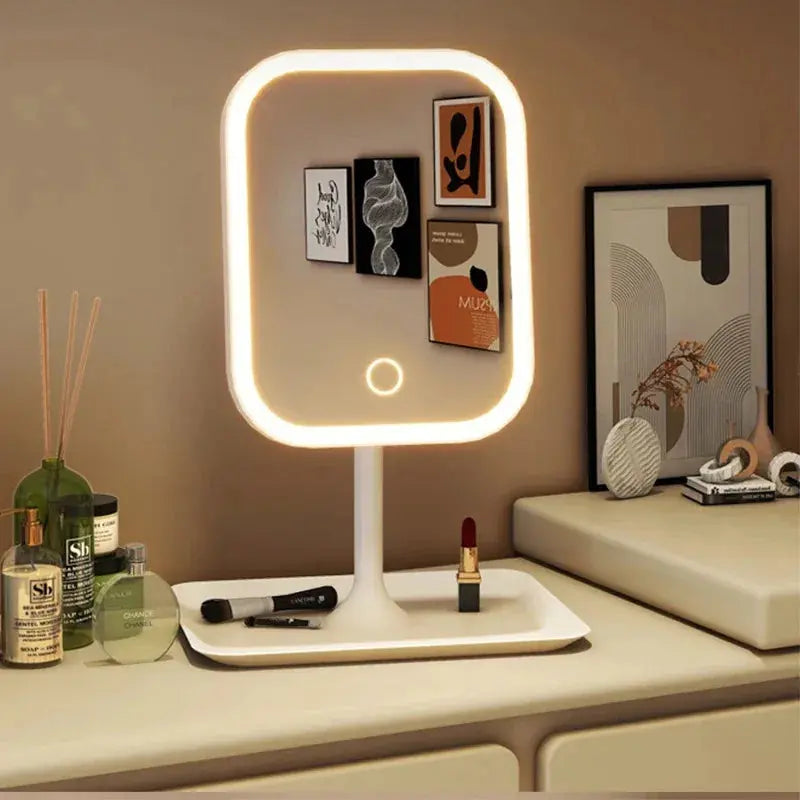 LED Schminkspiegel mit Touch-Bedienung und 3 Lichtfarben Zorenza