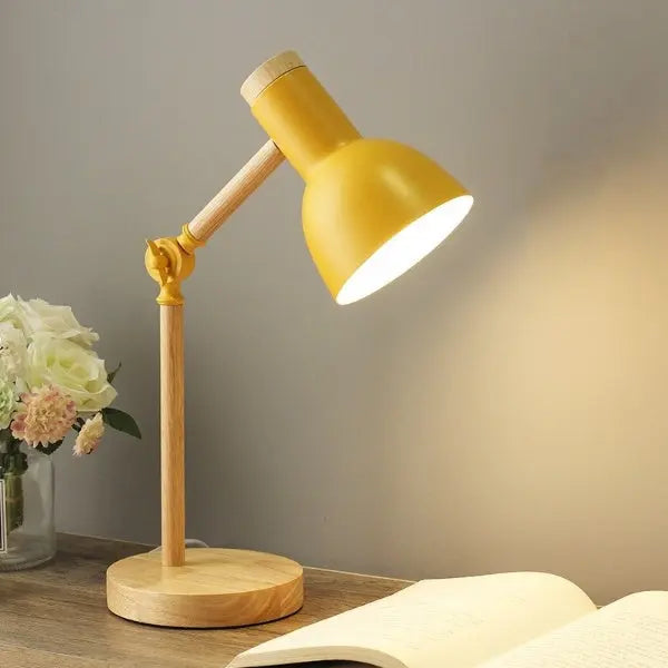 LED-Schreibtischlampe mit Holzelementen Zorenza