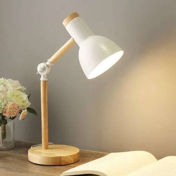 LED-Schreibtischlampe mit Holzelementen Zorenza