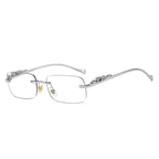 Randlose Sonnenbrille mit Leopardenkopf-Design -    Zorenza