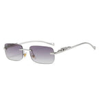 Randlose Sonnenbrille mit Leopardenkopf-Design -    Zorenza
