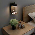 Wandleuchte mit USB-Ladestation und Ablage -    Zorenza