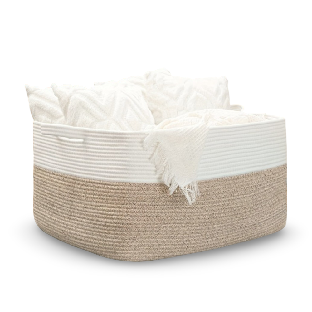Textil-Aufbewahrungskorb 45L – Decken- & Wäsche-Organizer - Zorenza