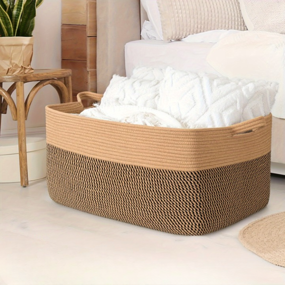 Textil-Aufbewahrungskorb 45L – Decken- & Wäsche-Organizer - Zorenza