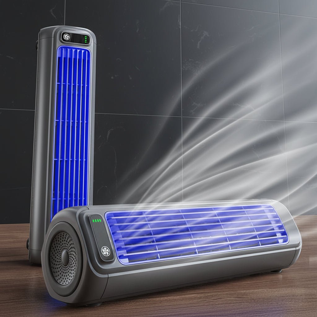Kabelloser Tischventilator mit rotierendem Luftstrom -    Zorenza