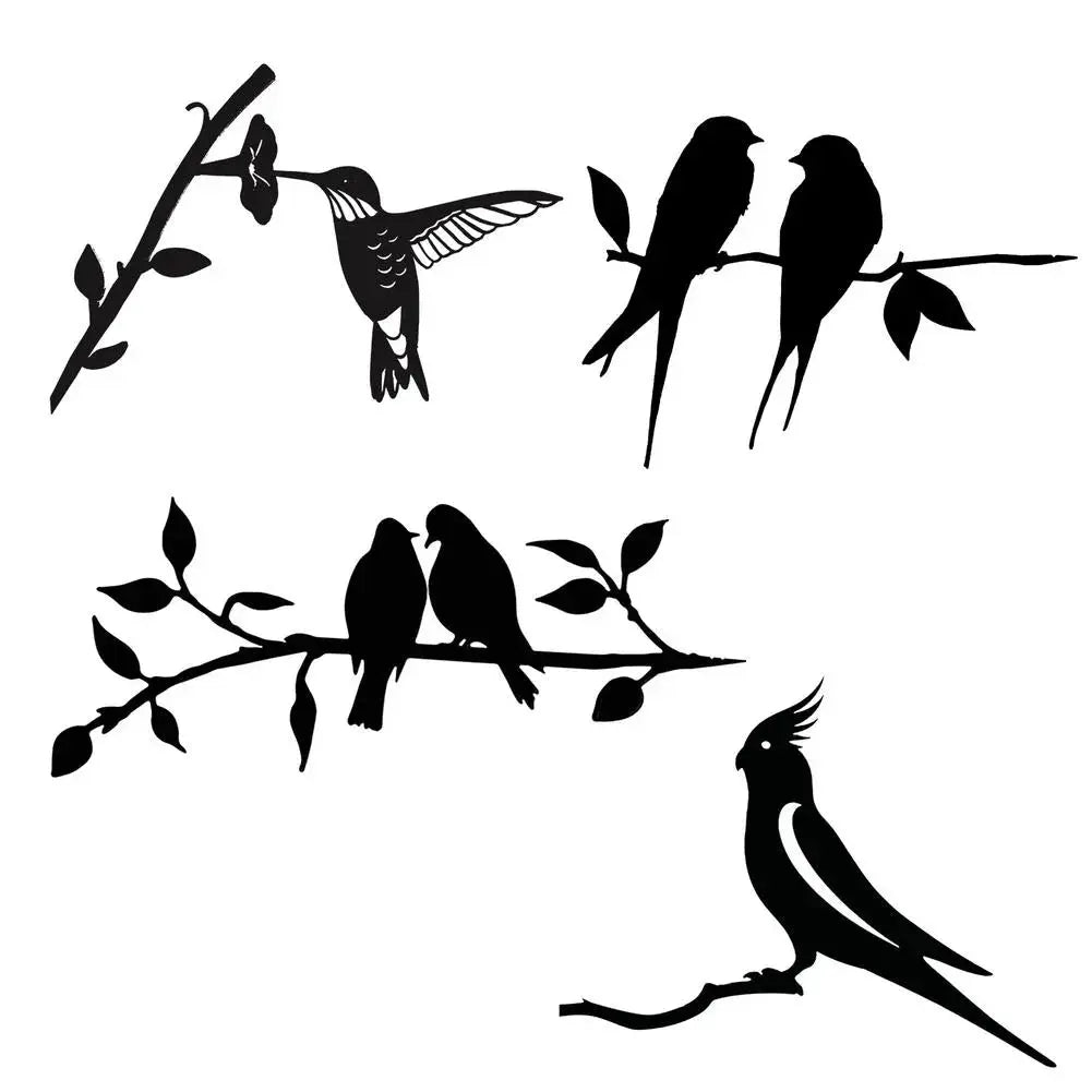 Metall-Vogel-Silhouette – Wand- und Gartendekoration Zorenza