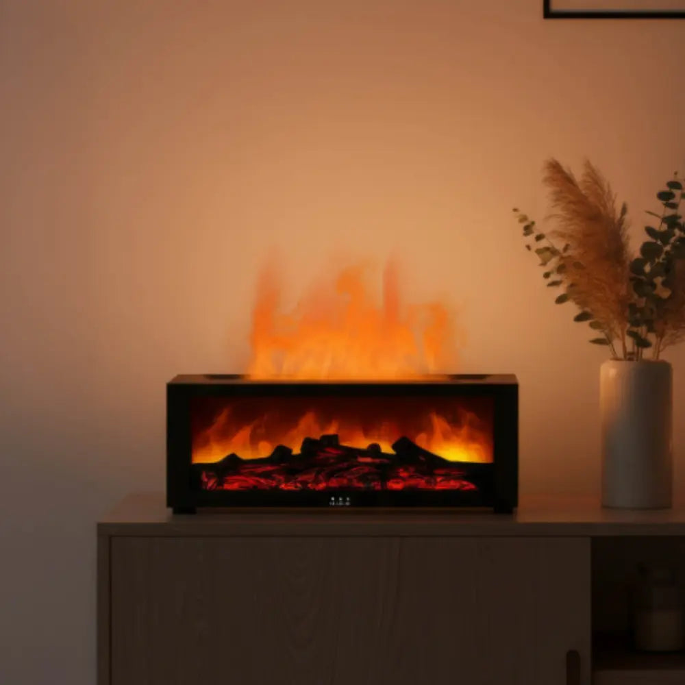 Mini-Elektrokamin mit realistischem Flammeneffekt – Plug & Play (2 stück) Zorenza