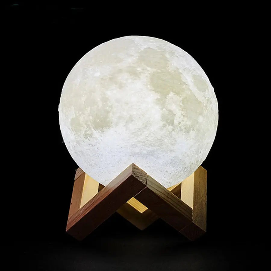 Mondlampe mit Holzständer – 16 Farben & Dimmbar Zorenza