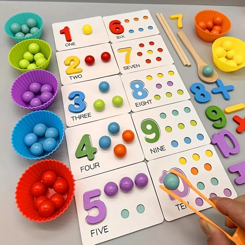 Montessori-Zählperlen-Set für Frühe Rechenfähigkeiten Zorenza