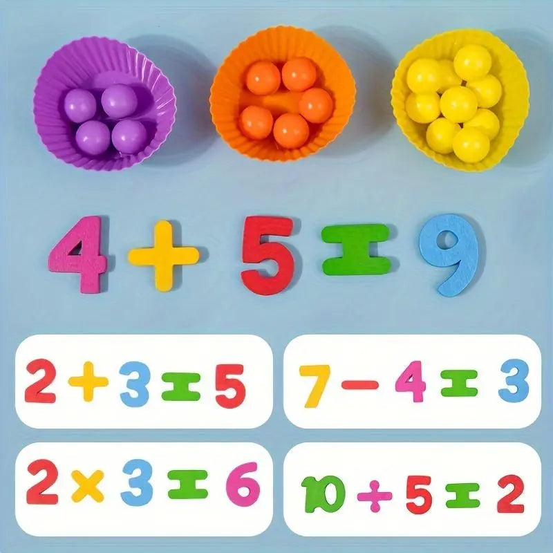 Montessori-Zählperlen-Set für Frühe Rechenfähigkeiten Zorenza