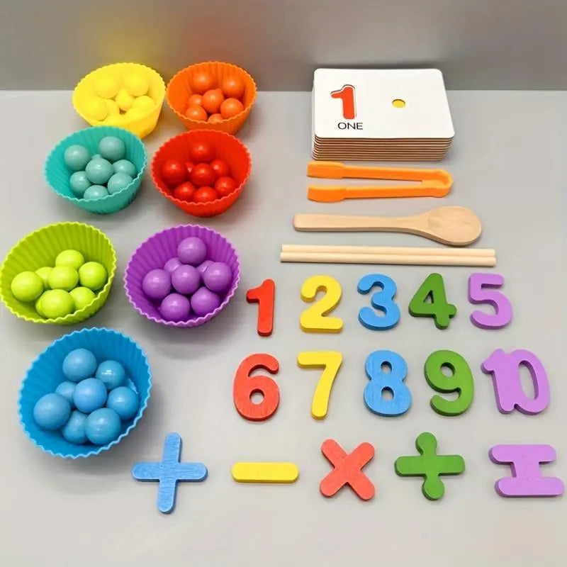 Montessori-Zählperlen-Set für Frühe Rechenfähigkeiten Zorenza