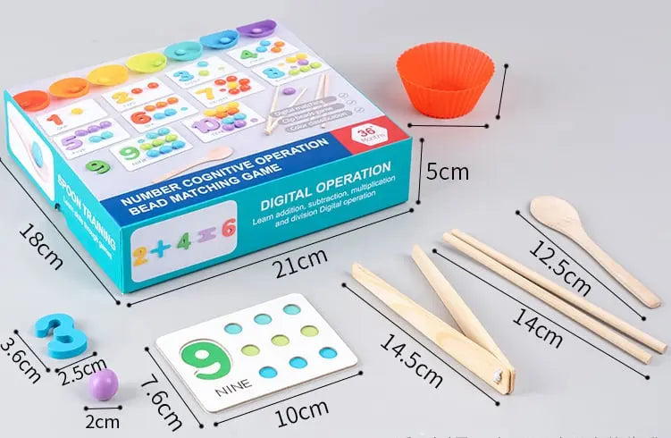 Montessori-Zählperlen-Set für Frühe Rechenfähigkeiten Zorenza
