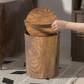 Mülleimer mit Schwingdeckel und Holzoptik Zorenza